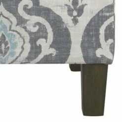 Wooden Hidden Storage Ottoman with Patterned Fabric Upholstery Gray/Blue - Benzara 7 Wooden Hidden Storage Ottoman with Patterned Fabric Upholstery Gray/Blue - Benzara -Ottomans Official Shop unnamed file 10007