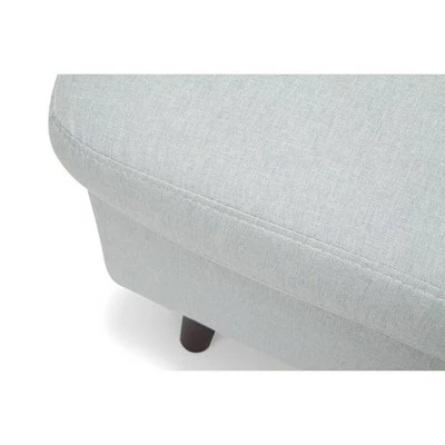 Tufted Fabric Mid-Century Modern Storage Ottoman & Walnut Legs Light Gray - OFM 6 Tufted Fabric Mid-Century Modern Storage Ottoman & Walnut Legs Light Gray - OFM - Image 4