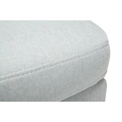 Tufted Fabric Mid-Century Modern Storage Ottoman & Walnut Legs Light Gray - OFM 7 Tufted Fabric Mid-Century Modern Storage Ottoman & Walnut Legs Light Gray - OFM - Image 5