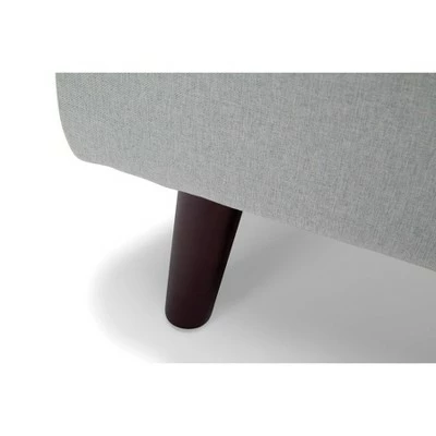 Tufted Fabric Mid-Century Modern Storage Ottoman & Walnut Legs Light Gray - OFM 9 Tufted Fabric Mid-Century Modern Storage Ottoman & Walnut Legs Light Gray - OFM - Image 7