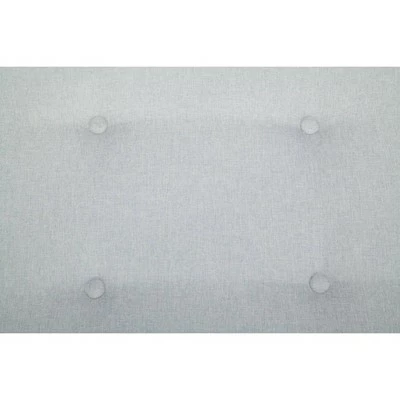 Tufted Fabric Mid-Century Modern Storage Ottoman & Walnut Legs Light Gray - OFM 10 Tufted Fabric Mid-Century Modern Storage Ottoman & Walnut Legs Light Gray - OFM - Image 8