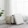 Square Storage Ottoman with Piping and Lift Off Lid Distressed Tan Faux Leather - WOVENBYRD 1 Square Storage Ottoman with Piping and Lift Off Lid Distressed Tan Faux Leather - WOVENBYRD -Ottomans Official Shop unnamed file 10019