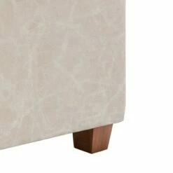 Square Storage Ottoman with Piping and Lift Off Lid Distressed Tan Faux Leather - WOVENBYRD -Ottomans Official Shop unnamed file 10022