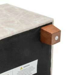 Square Storage Ottoman with Piping and Lift Off Lid Distressed Tan Faux Leather - WOVENBYRD -Ottomans Official Shop unnamed file 10023