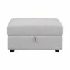Storage Ottoman with Fabric Upholstery and Tapered Legs Gray - Benzara 1 Storage Ottoman with Fabric Upholstery and Tapered Legs Gray - Benzara -Ottomans Official Shop unnamed file 10048