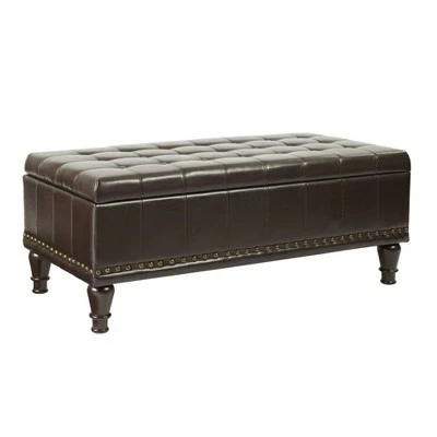 OSP Home Furnishings Caldwell Storage Ottoman Bonded Leather - INSPIRED by Bassett 5 OSP Home Furnishings Caldwell Storage Ottoman Bonded Leather - INSPIRED by Bassett - Image 3