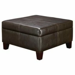 Bert Square Faux Leather Storage Ottoman Black - Dorel Living -Ottomans Official Shop unnamed file 10078