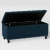 Boston Tufted Fabric Storage Ottoman Navy Blue - CorLiving -Ottomans Official Shop unnamed file 10079