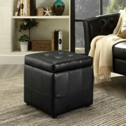 Volt Storage Upholstered Vinyl Ottoman - Modway