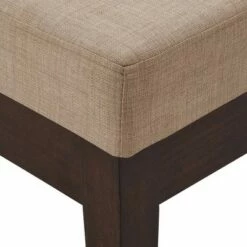 Mclaren Espresso Finish Linen Square Storage Ottoman - Inspire Q Dark Gray -Ottomans Official Shop unnamed file 10183