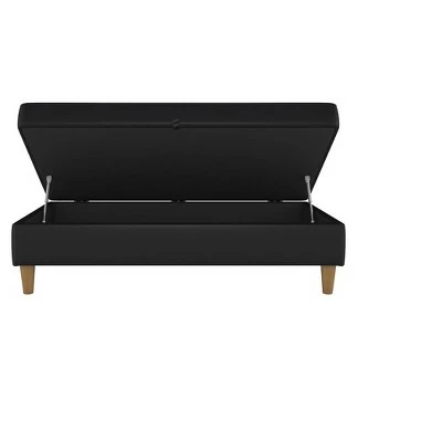DHP Hartford Storage Ottoman - Dorel Home Products Black 4 DHP Hartford Storage Ottoman - Dorel Home Products Black - Image 3
