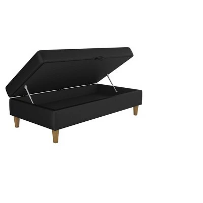 DHP Hartford Storage Ottoman - Dorel Home Products Black 9 DHP Hartford Storage Ottoman - Dorel Home Products Black - Image 8