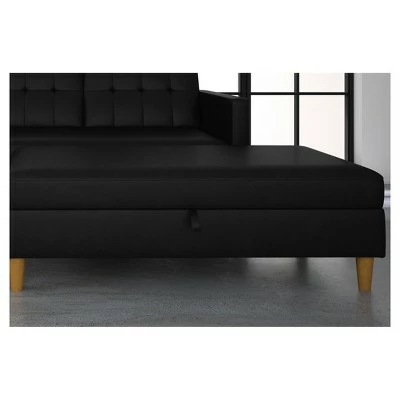 DHP Hartford Storage Ottoman - Dorel Home Products Black 11 DHP Hartford Storage Ottoman - Dorel Home Products Black - Image 10