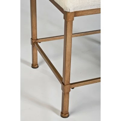 Katherine Backless 18" Vanity Stool - Golden Bronze - Hillsdale Furniture 5 Katherine Backless 18" Vanity Stool - Golden Bronze - Hillsdale Furniture - Image 3