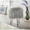 Patrice Faux Fur Stool - Buylateral Gray -Ottomans Official Shop unnamed file 10230