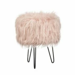 Patrice Faux Fur Stool - Buylateral Gray -Ottomans Official Shop unnamed file 10234
