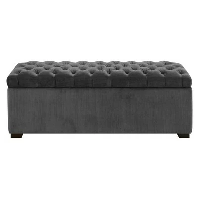 Carson Tufted Storage Ottoman - Picket House Furnishings Deep Emerald 12 Carson Tufted Storage Ottoman - Picket House Furnishings Deep Emerald - Image 10