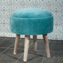 Mila Backless Vanity Ottoman Stool Teal - Hillsdale Furniture 11 Mila Backless Vanity Ottoman Stool Teal - Hillsdale Furniture -Ottomans Official Shop unnamed file 10283