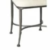 18" Canal Street Metal Vanity Stool - Hillsdale Furniture Pewter/cream -Ottomans Official Shop unnamed file 10293