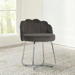 Catalina Metal Vanity Stool Dark Gray - Hillsdale Furniture -Ottomans Official Shop unnamed file 10325