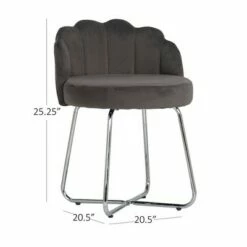 Catalina Metal Vanity Stool Dark Gray - Hillsdale Furniture -Ottomans Official Shop unnamed file 10328