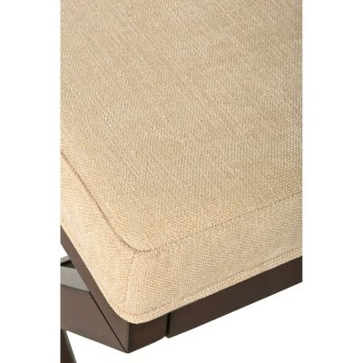 18.5" Morgan Backless Upholstered Wood Vanity Stool Golden Beige - Hillsdale Furniture 4 18.5" Morgan Backless Upholstered Wood Vanity Stool Golden Beige - Hillsdale Furniture - Image 2