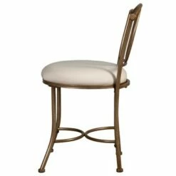 19.5" Emerson Metal Vanity Stool - Hillsdale Furniture Silver 14 19.5" Emerson Metal Vanity Stool - Hillsdale Furniture Silver -Ottomans Official Shop unnamed file 10347