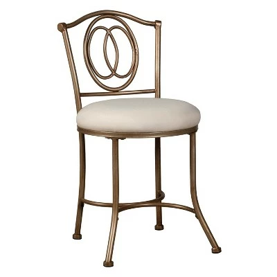 19.5" Emerson Metal Vanity Stool - Hillsdale Furniture Silver 10 19.5" Emerson Metal Vanity Stool - Hillsdale Furniture Silver - Image 8