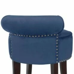 Lena Wood Vanity Stool Blue Velvet - Hillsdale Furniture -Ottomans Official Shop unnamed file 10369