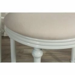Cape May 19" Vanity Stool - Matte White - Hillsdale Furniture -Ottomans Official Shop unnamed file 10383