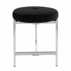Chloe Contemporary Vanity Stool Chrome Metal - LumiSource White/chrome -Ottomans Official Shop unnamed file 10389