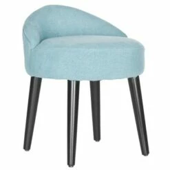Brinda Vanity Stool - Light Blue - Safavieh