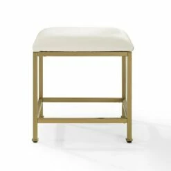 Ottomans Official Shop 14 Aimee Vanity Stool Gold - Crosley
