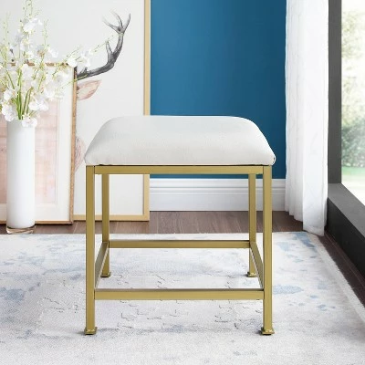 Aimee Vanity Stool Gold - Crosley 4 Aimee Vanity Stool Gold - Crosley - Image 2