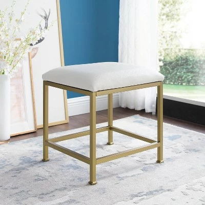 Aimee Vanity Stool Gold - Crosley 5 Aimee Vanity Stool Gold - Crosley - Image 3