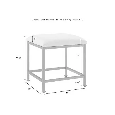 Aimee Vanity Stool Gold - Crosley 8 Aimee Vanity Stool Gold - Crosley - Image 6