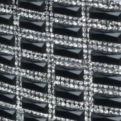 18" Venice Metal Backless Vanity Stool with Faux - Hillsdale Furniture Black Crystal/chrome -Ottomans Official Shop unnamed file 10453