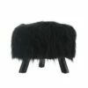 Faux Fur Foot Stool - Linon Black -Ottomans Official Shop unnamed file 106
