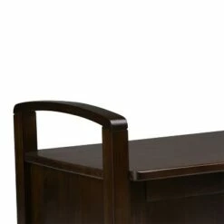 44" Norfolk Solid Wood Entryway Storage Bench - WyndenHall Rustic Natural Aged Brown -Ottomans Official Shop unnamed file 1072