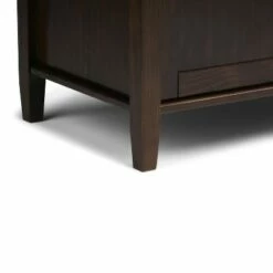 44" Norfolk Solid Wood Entryway Storage Bench - WyndenHall Rustic Natural Aged Brown -Ottomans Official Shop unnamed file 1074