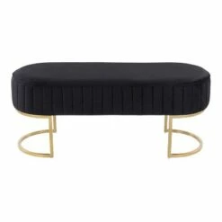 41" Demi Glam Pleated Bench - LumiSource Gold/black -Ottomans Official Shop unnamed file 1113
