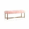 Faux Fur Rectangle Bench - Pink - HomePop -Ottomans Official Shop unnamed file 1121