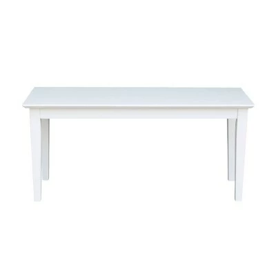 Shaker Styled Bench - International Concepts Washed Gray Taupe 6 Shaker Styled Bench - International Concepts Washed Gray Taupe - Image 4