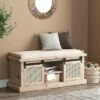 Niemi Rustic Storage Bench with Cushion Beige/ Natural/Black - Christopher Knight Home -Ottomans Official Shop unnamed file 1199