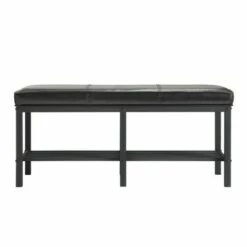 Norton Modern Faux Leather Upholstered Bench Black - Inspire Q