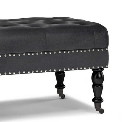 Donovan Tufted Ottoman Bench - WyndenHall Black/tweed Look Fabric 6 Donovan Tufted Ottoman Bench - WyndenHall Black/tweed Look Fabric - Image 4