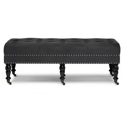 Donovan Tufted Ottoman Bench - WyndenHall Black/tweed Look Fabric 7 Donovan Tufted Ottoman Bench - WyndenHall Black/tweed Look Fabric - Image 5