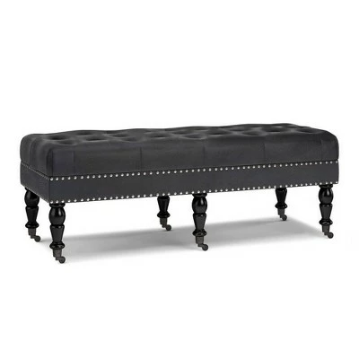 Donovan Tufted Ottoman Bench - WyndenHall Black/tweed Look Fabric 8 Donovan Tufted Ottoman Bench - WyndenHall Black/tweed Look Fabric - Image 6