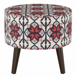 Riverplace Round Cone Leg Ottoman - Project 62 Cream Dot -Ottomans Official Shop unnamed file 125