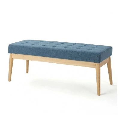 Saxon Upholstered Bench - Christopher Knight Home Green 7 Saxon Upholstered Bench - Christopher Knight Home Green - Image 5
